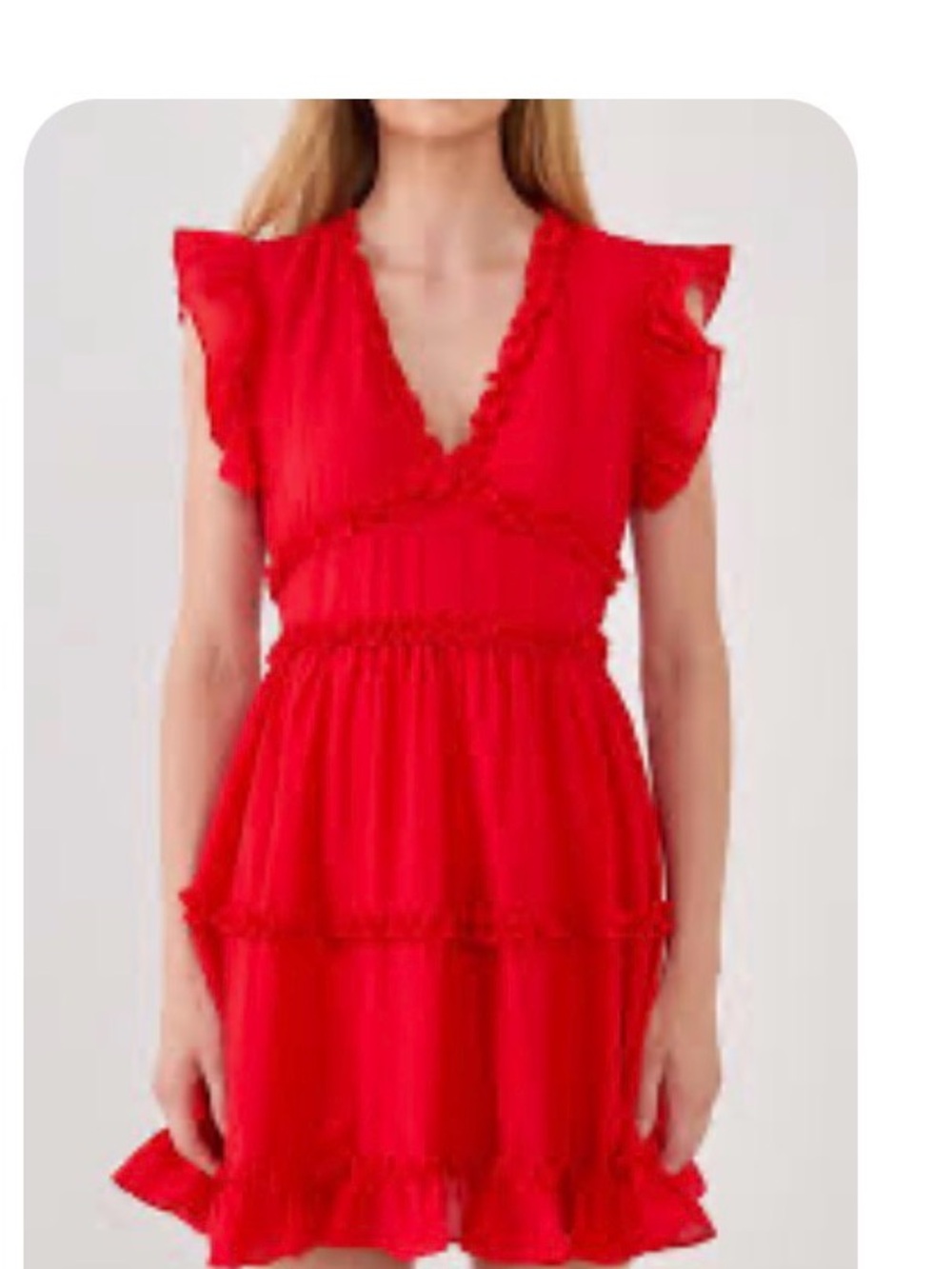 Endless Rose Red Ruffle Mini Dress